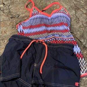 Size 10 two piece Zero X Posur swimsuit.